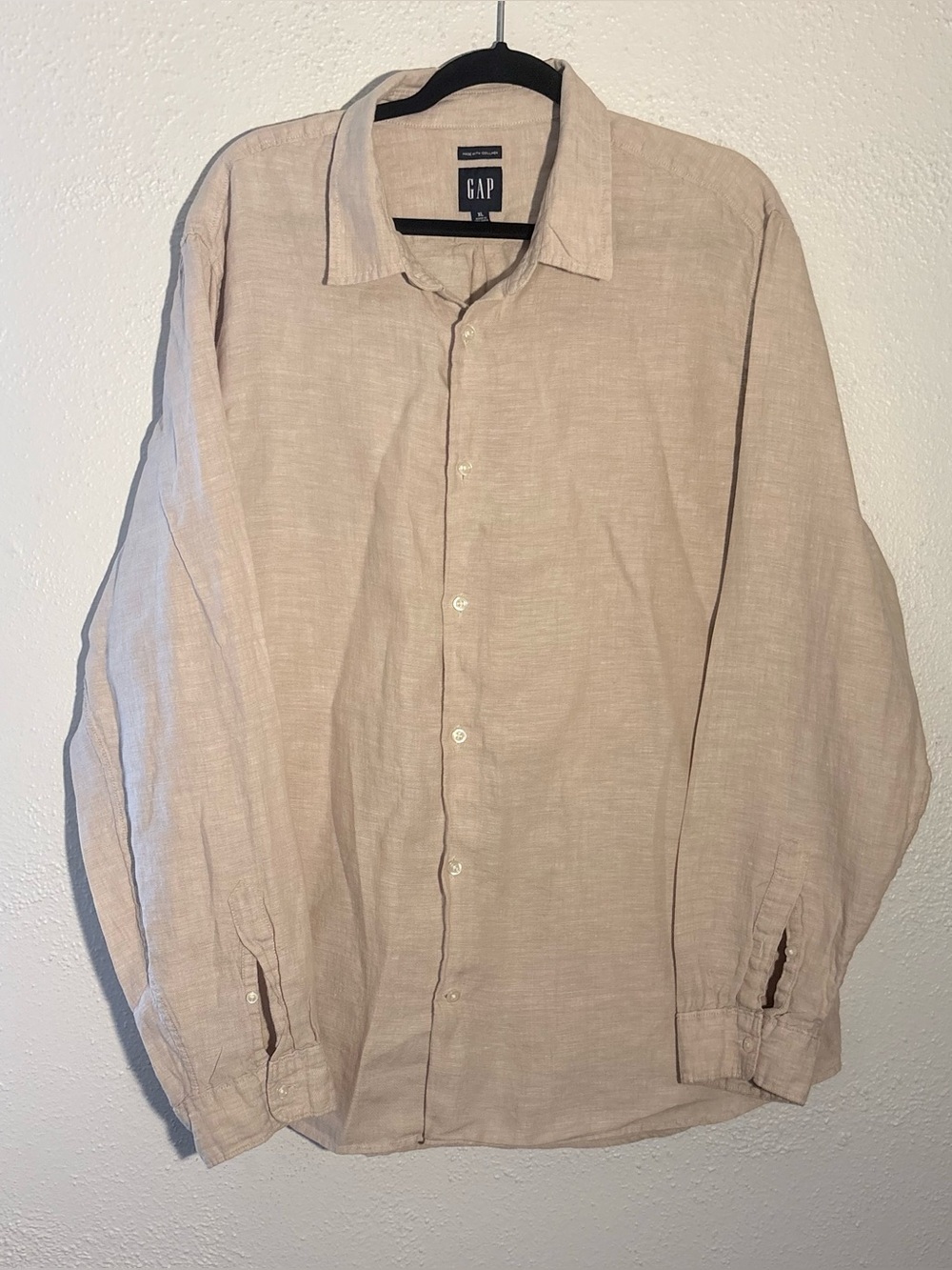 Gap Oversized Button Up Linen Shirt Mens XL Beige
